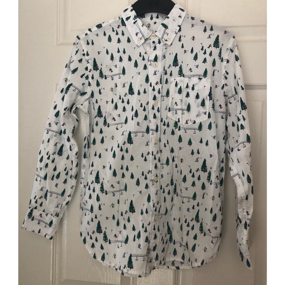 Gap- printed button down shirt